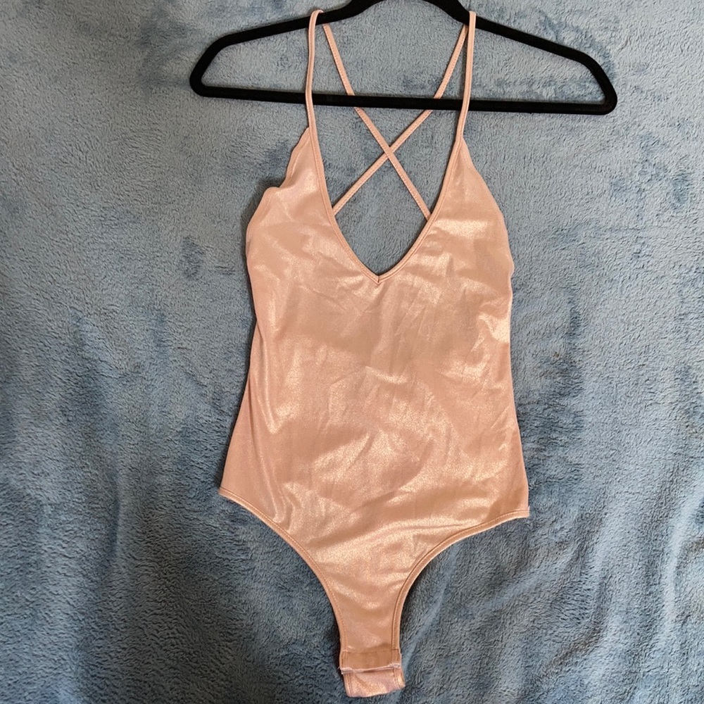 Shinestar Pink Shimmer Bodysuit